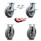 Service Caster 8 Inch Kingpinless Thermoplastic Wheel Caster Brake & Swivel Lock 2 Rigid, 2PK SCC-KP30S820-TPRRF-SLB-BSL-2-R-2 - alternate 4